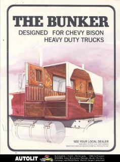 1975 chevrolet bison truck bunker sleeper cab brochure time left