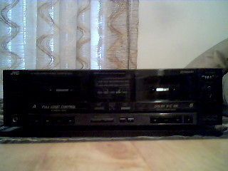jvc td w203 stereo double cassette deck for parts returns