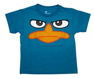 Phineas And Ferb Perry The Platypus Face Cartoon Juvenile T Shirt Tee