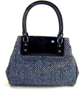 KATE SPADE Black Cream Anisha Logan Square Handbag Bag WKRU1357 NWT 