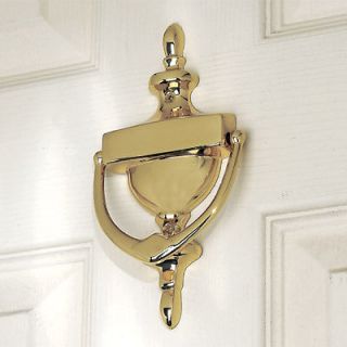 Personalized Solid Brass Door Knocker Unique Front Mounting   Engraved 