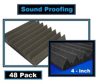 48)Wedge(4 Acoustic Foam Studio Sound Proofing​(12 inch