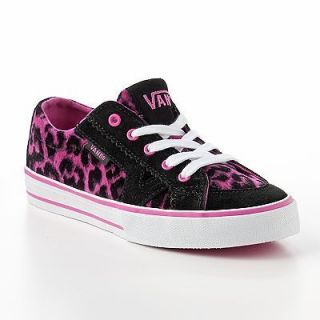 VANS Tory Skate Shoes Keds SIZE 11 12 13 1 2 3 4 5 Black Pink Leopard 