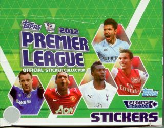 topps 2012 premier league stickers box 50 packs new from