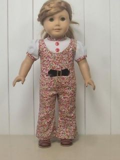 Handmade Suspender Trousers Set fits 18 American Girl doll NEW