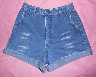 Vtg ROCKY MOUNTAIN Cut Offs Jean Shorts Sz 5 Destroyed Ripped High 