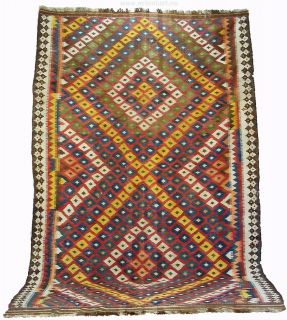 13x8 feet antique Large Afghanistan nomadic Kilim Early 20th Century 
