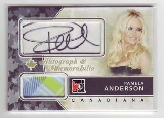 11 ITG Canadiana PAMELA ANDERSON Auto Memorabilia /35 Autograph Shorts 