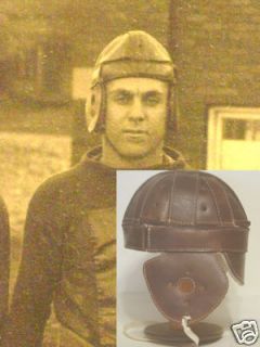 1916 1922 Dog Ear Leather Football Helmet Mfg 2nd Light Weight