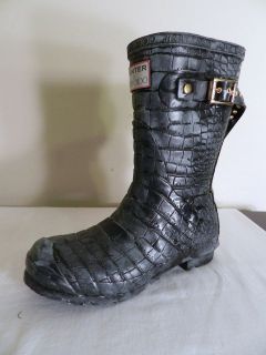 Jimmy Choo Hunter Short Welly Anthracite Boots $395