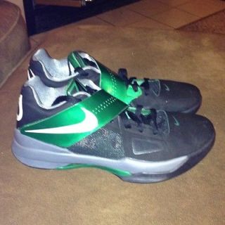 Nike Zoom KD IV 4 Kevin Durant Mens Size 9 Black And Green 100% 