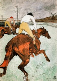 1899 Toulouse Lautrec THE JOCKEY, Horse Racing , NICE ART, Quality 