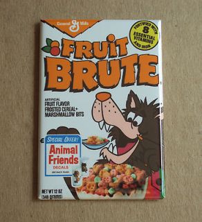 FRUIT BRUTE Cereal Box FRIDGE MAGNET count chocula werewolf happy 