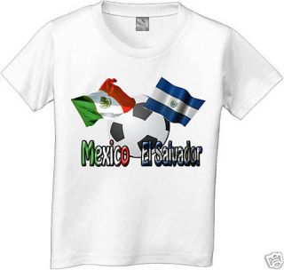 mexican el salvador soccer kids t shirt
