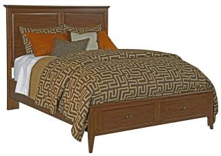 kincaid cherry park queen panel storage bed solid wood time