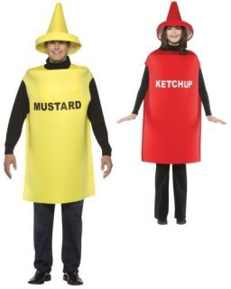 mustard and ketchup halloween couples costume mascot one day shipping