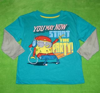 New Boy Spongebob You May Now Start The Party T Shirt Tee Size 4 5 
