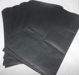   6x9 Black Paper Merchandise Bags, Party Favor Bags, Colored Gift Bags