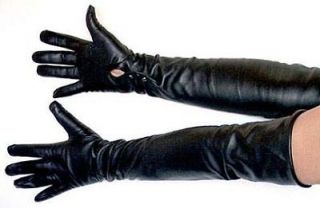 SEXY MISTRESS KID LEATHER OPERA GLOVES WITH BUTTONS   LEDERHANDSCHUH 