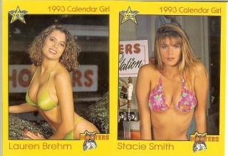 1993 HOOTERS Calender Girls   Star Int.   Cards #44 & #45 STACIE 