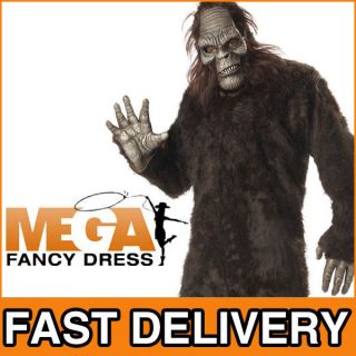 Deluxe Big Foot Animal Mens Fancy Dress Halloween Adult Costume Outfit 