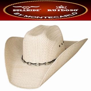   Bullhide BACKWOODS Western 50X Straw Cowboy Hat Justin Moore NWT