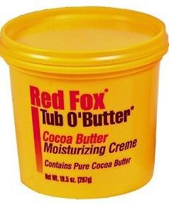 Red Fox Tub O Butter Cocoa Butter Moisturizing Creme 10.5 oz