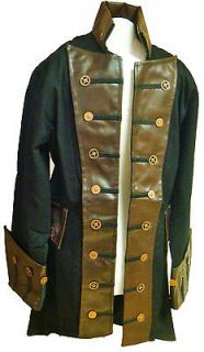 RAVEN Steampunk medieval Leather look trim Heavy Cotton pirate style 
