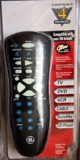 GE Universal Remote Control TV, DVD, VCR, Cable, Satellite, CD Player