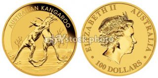 Australia 100 Dollars, 2010, Two kangaroos playing