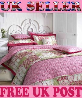Kirstie Allsopp Home Living  Mollie Raspberry  Pink Bedding Quilt 
