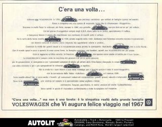1967 volkswagen beetle karmann ghia pickup bus ad italy time