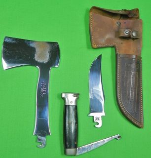 vintage us case tested xx combo set of knife axe