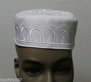   Lot x12 Kufi Jilbab EmbroideredTop​i Kofi Hat Skull Cap Hajj Hat L16