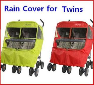 Twin Rain Cover for double pushchair stroller SilverCross Graco 