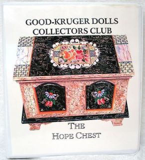 Good Kruger Dolls Collectors Club The Hope Chest 3 Ring Binder 11.5x1 