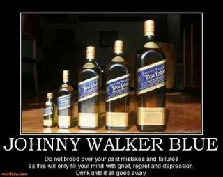 johnny walker blue label photo in a photo magnet holder