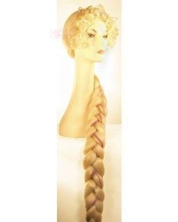 braided rapunzel tangled movie princess lacey costume wig