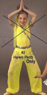   FULL OF SUNSHINE Harem/Genie Pants ONLY Dance Costume SIZE CHOICE