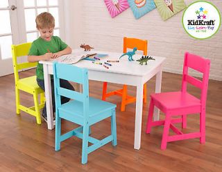 new kidkraft kids highlighter table and chair set 26324 time