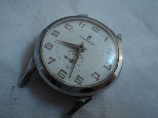 vintage mens SOVEREIGN sub second mechanical watch head  for parts or 