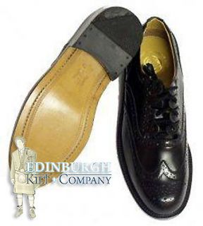   LEATHER GHILLIE BROGUES FOR KILTS   LEATHER SOLES   UK SIZES 6 14