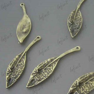 35 Antique Bronze Tree Leaf Leaves Pendants On line shop china 39x13 