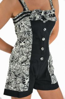   SOULS ROCKABILLY SEXY TATTOO PIN UP GOTHIC SKULL PLAY SUIT PLE6004