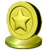 super mario diecast mini statue mascot gold star coin from