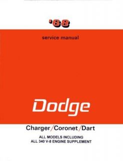 1968 Charger Coronet Dary Shop Service Repair Manual Engine Drivetrain 