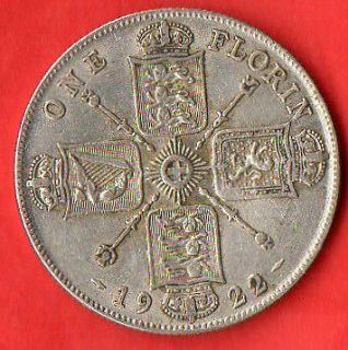 superb 1922 king george v silver two shillings from