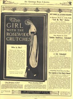 1912 ad lg the girl with rosewood crutches book cady