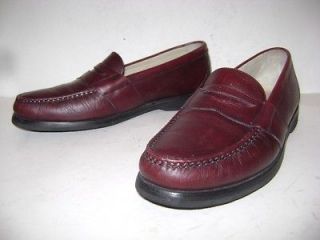 PENNYS TOWNCRAFT BURGUNDY MENS PENNY LOAFER SHOES 10 1/2 M