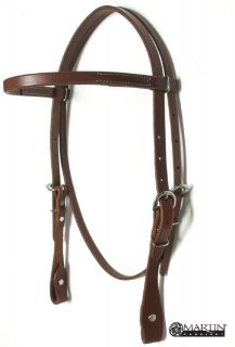 Browband Headstall Martin Saddlery Heavy Oiled Stainless Buckles New
